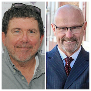 L to R: om Clavin, author of "Tombstone" - and Ed Ruggero, author of "Blame the Dead."  
