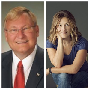 Van Wanggaard (R) - (Left), Lori Hawkins (D) - (Right) 