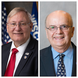 L to R: State Senator Van Wanggaard (R) and State Senator Bob Wirch (D) 