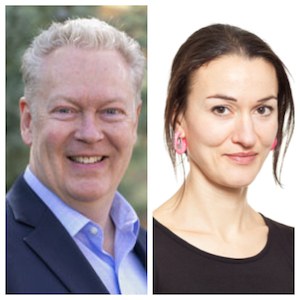 L to R: Jonathan Winkle, Executive Director of the Racine Symphony; Lauren Cochrane, author 