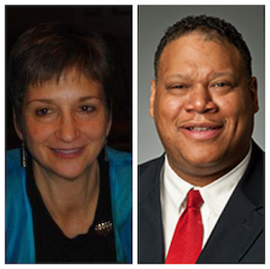 L to R: Deborah Karp, UW-Parkside Director of Community Engagement & Outreach  and Undraye Howard, Senior Director of Equity, Diversity, and Inclusion and Leadership Social Current
