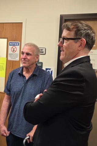 Harry Wait and his attorney Joseph Bugni. 