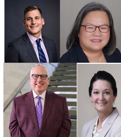 GTC presidential finalists clockwise from upper left: King, Tran, Daugherty and Reber