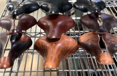 Bike saddles made by an Elkhorn company. 