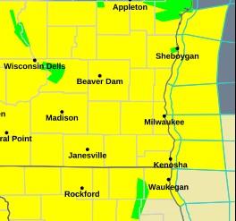 Tornado Watch map. 