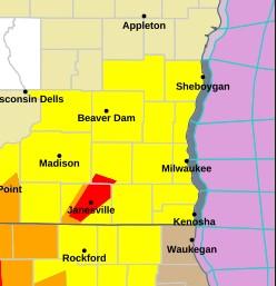 Tornado watch map.