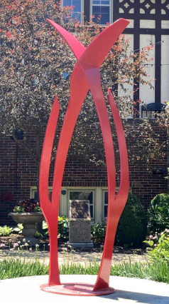 A sculpture titled 'En Gard'. 