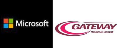 Logos of Microsoft and Gateway. 