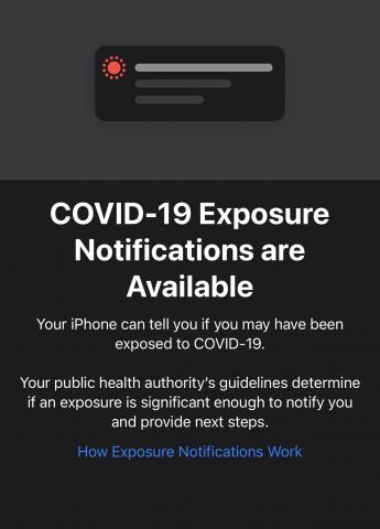 A sample notification alert sent to Wisconsinites 