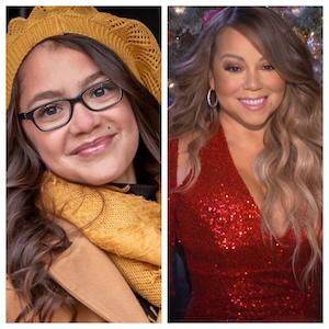 L to R: Liamani Segura, Singer; Mariah Carey, Singer