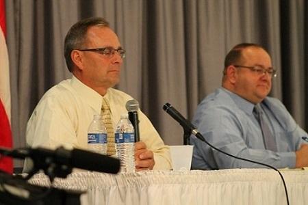 Kenosha County Sheriff Dave Beth on the left, with his opponent, Dave Zoerner, on the right.