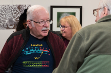 Mike Kehoe at WGTD's 50th anniversary celebration just before Christmas