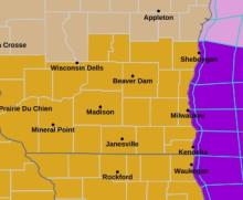 High wind warning location parameters. 