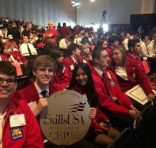 Photo of Skills USA students comes courtesy of LakeView