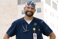 Mitchell Berman in work uniform. 