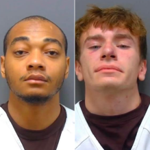 Mugshots of Justin Millard and Collin Wallace. 