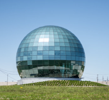 File photo of the Foxconn 'sphere' building. 