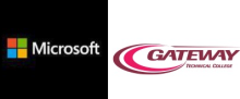 Logos of Microsoft and Gateway. 