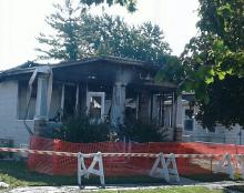 The aftermath of the home at 4611 18th Ave after a fire on Labor Day.  Photo Credit; Andrew Schmidt 